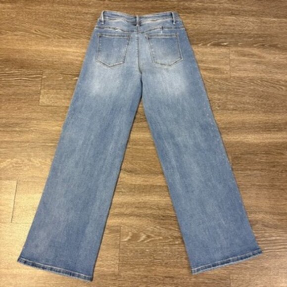 NWOT Sexy Fabulous Rhinestone Side Stripe Bootcut Jeans Juniors Size 7 - Picture 4 of 7